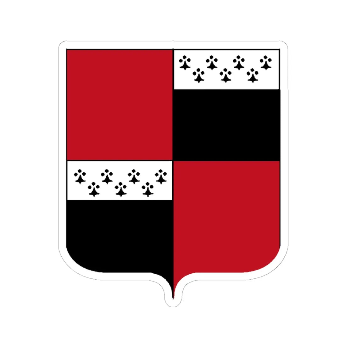 Wapenschild Destelbergen (Belgium) (Coat of Arms) STICKER Vinyl Kiss-Cut Decal 6 Inch White - The Sticker Space