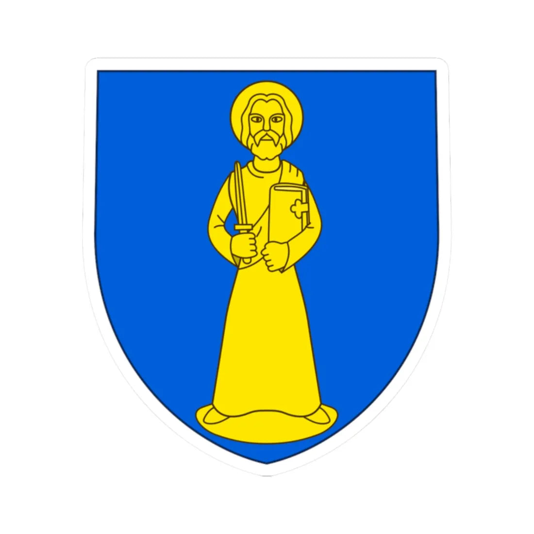 Wapenschild Merksem (Belgium) (Coat of Arms) STICKER Vinyl Kiss-Cut Decal 2 Inch White - The Sticker Space