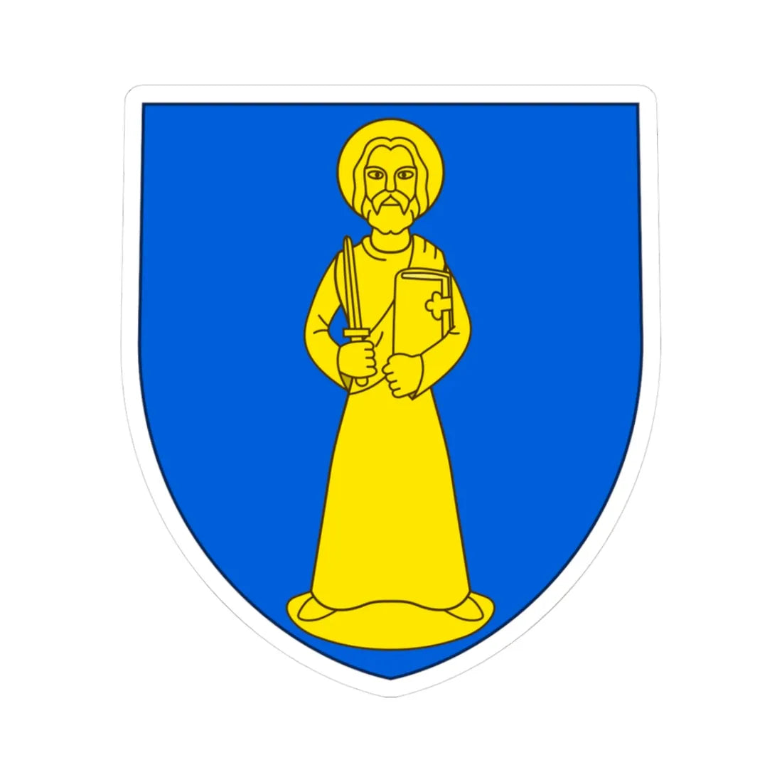 Wapenschild Merksem (Belgium) (Coat of Arms) STICKER Vinyl Kiss-Cut Decal 3 Inch White - The Sticker Space