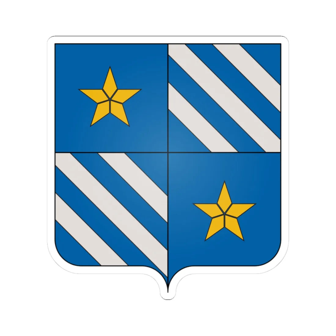 Wapenschild Olen (Belgium) (Coat of Arms) STICKER Vinyl Kiss-Cut Decal 3 Inch White - The Sticker Space