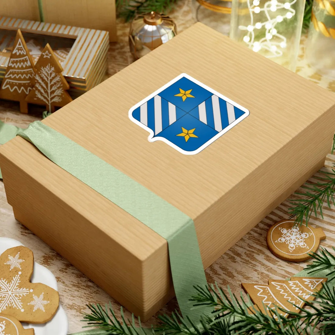 Wapenschild Olen (Belgium) (Coat of Arms) STICKER Vinyl Kiss-Cut Decal - The Sticker Space