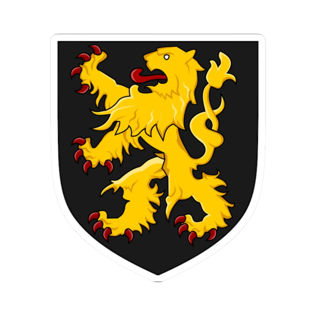 Wapenschild van Brabant (Belgium) (Coat of Arms) STICKER Vinyl Kiss-Cut Decal 2 Inch White - The Sticker Space