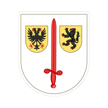 Wappen Aalst Ostflandern (Belgium) (Coat of Arms) STICKER Vinyl Kiss-Cut Decal 4 Inch White - The Sticker Space