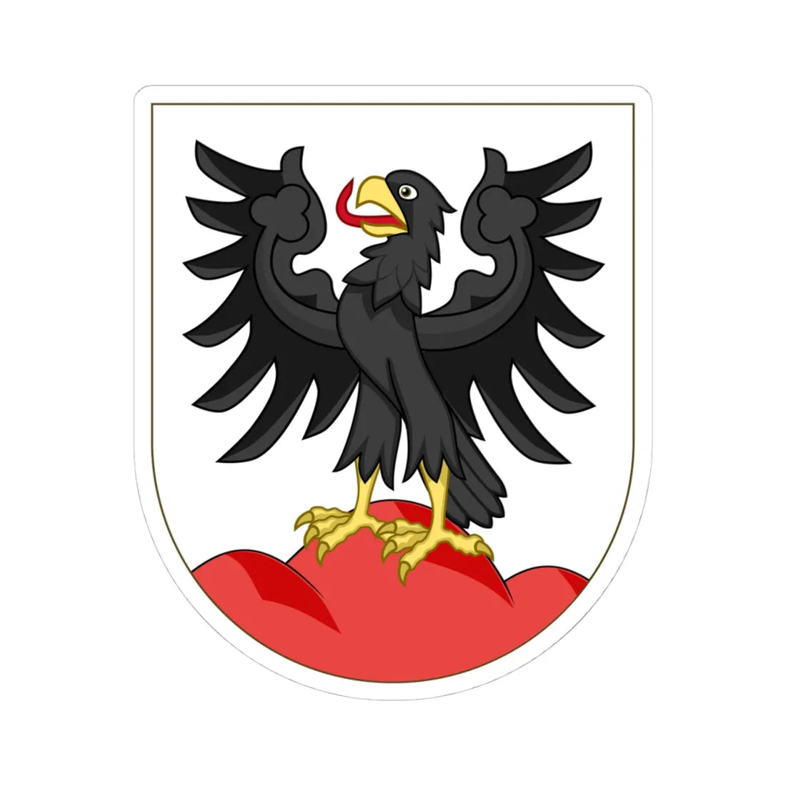 Wappen Aarberg (Switzerland) (Coat of Arms) STICKER Vinyl Kiss-Cut Decal 4 Inch White - The Sticker Space