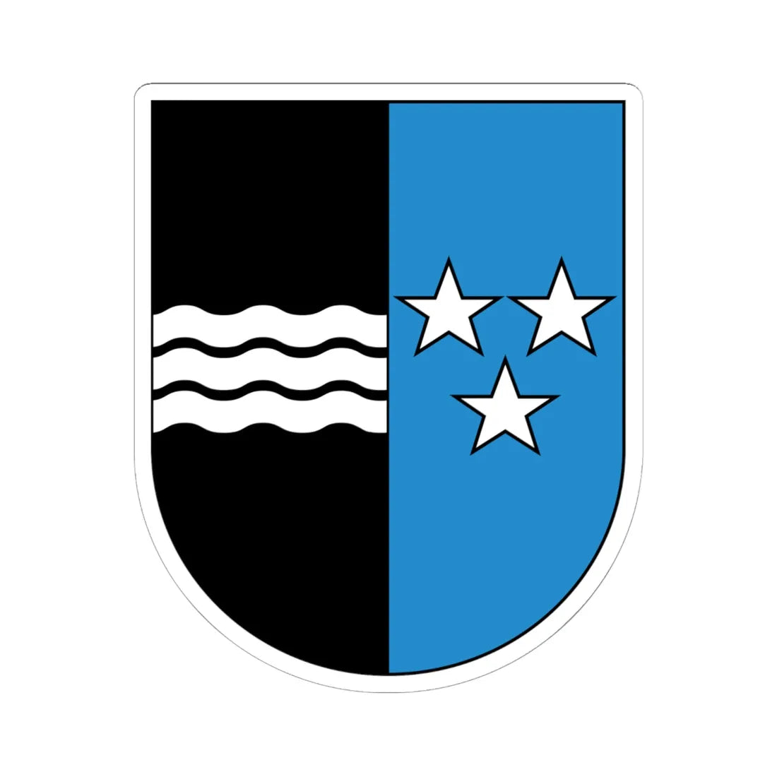 Wappen Aargau matt (Switzerland) (Coat of Arms) STICKER Vinyl Kiss-Cut Decal 6 Inch White - The Sticker Space