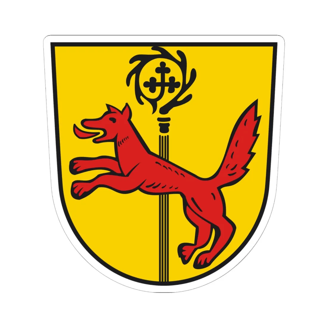 Wappen Abtswind (Germany) (Coat of Arms) STICKER Vinyl Kiss-Cut Decal 6 Inch White - The Sticker Space