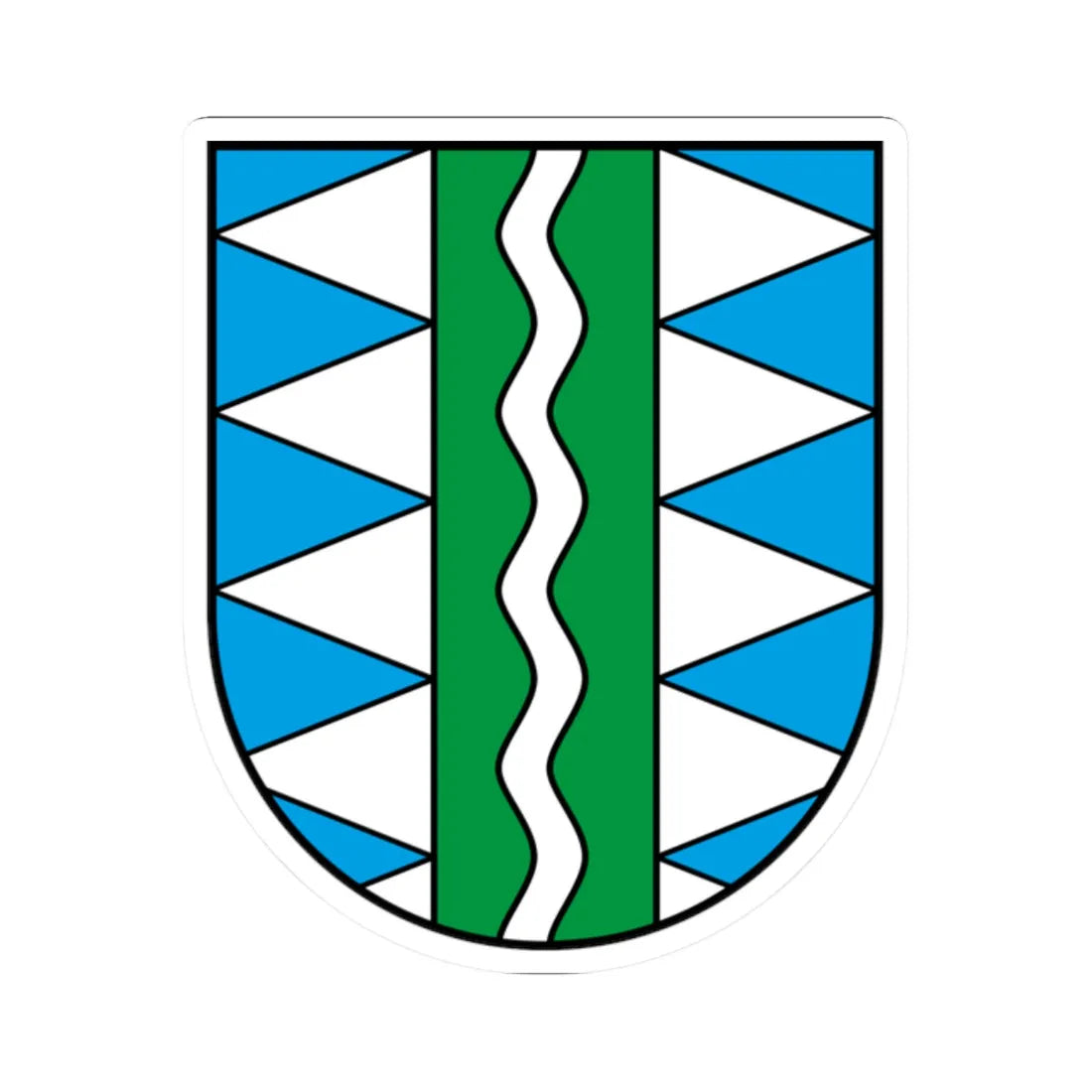 Wappen Ahrntal (Italy) (Coat of Arms) STICKER Vinyl Kiss-Cut Decal 2 Inch White - The Sticker Space