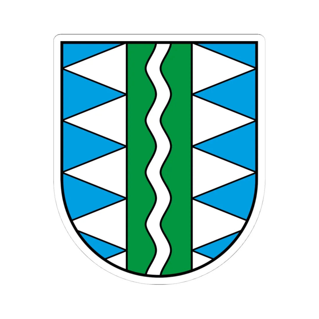 Wappen Ahrntal (Italy) (Coat of Arms) STICKER Vinyl Kiss-Cut Decal 4 Inch White - The Sticker Space