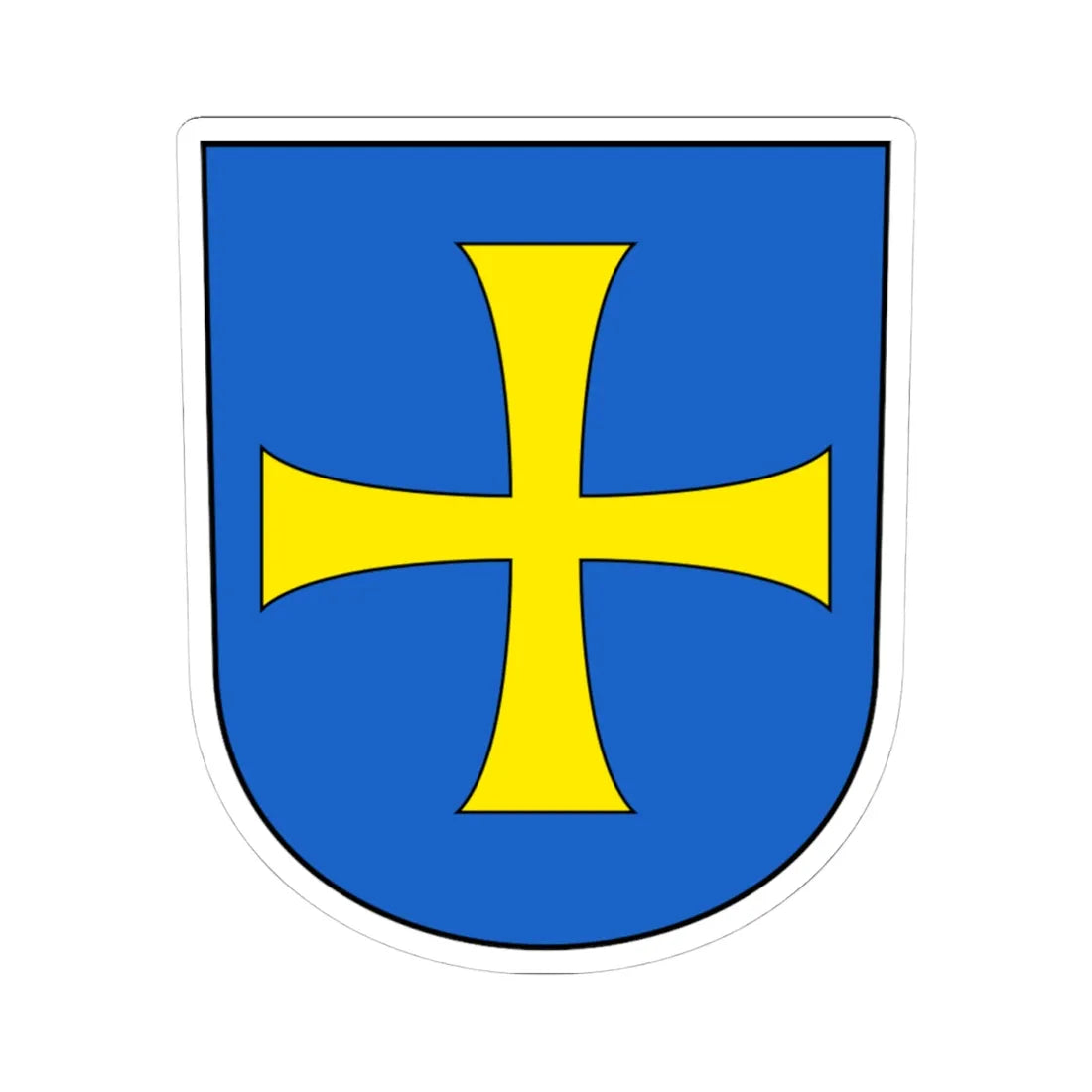 Wappen-Albisrieden (Switzerland) (Coat of Arms) STICKER Vinyl Kiss-Cut Decal 4 Inch White - The Sticker Space