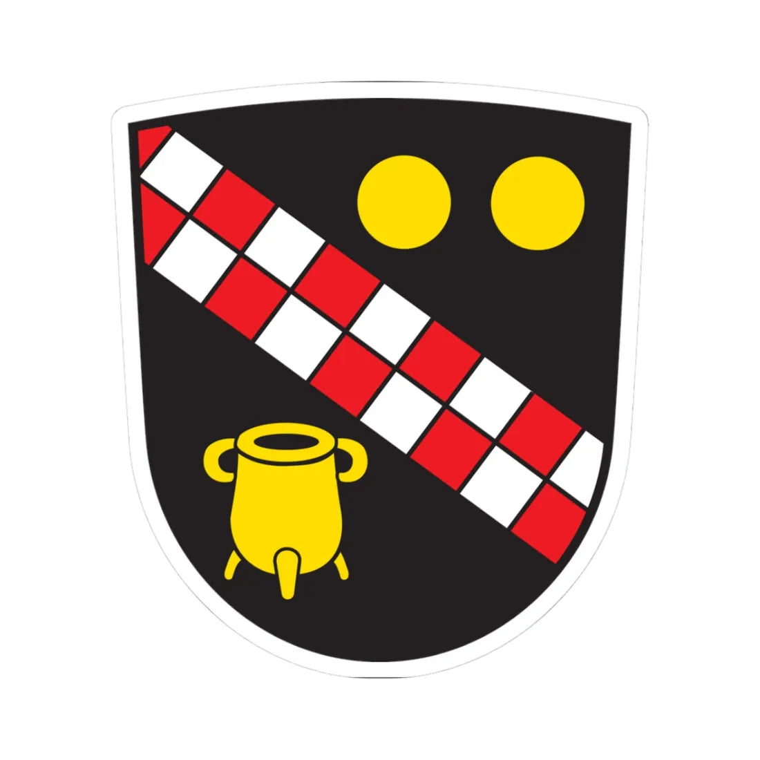 Wappen Altenmuenster (Germany) (Coat of Arms) STICKER Vinyl Kiss-Cut Decal 3 Inch White - The Sticker Space