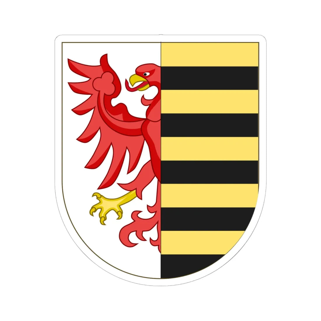 Wappen Anhalt (Germany) (Coat of Arms) STICKER Vinyl Kiss-Cut Decal 6 Inch White - The Sticker Space