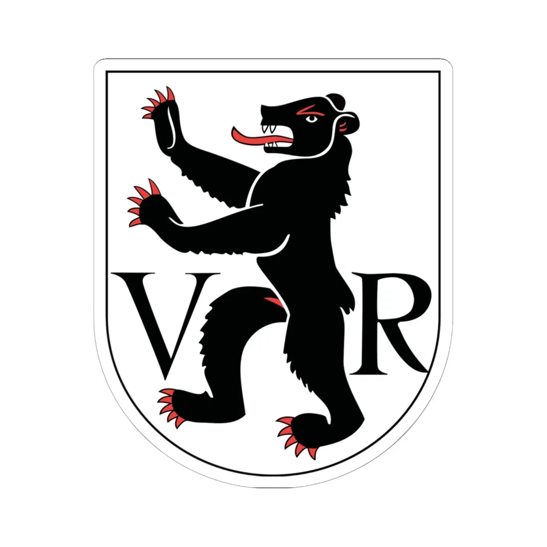 Wappen Appenzell Ausserrhoden matt (Switzerland) (Coat of Arms) STICKER Vinyl Kiss-Cut Decal 6 Inch White - The Sticker Space