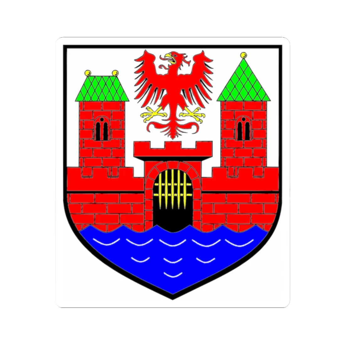Wappen Arneburg (Germany) (Coat of Arms) STICKER Vinyl Kiss-Cut Decal 2 Inch White - The Sticker Space
