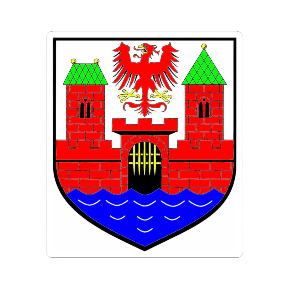 Wappen Arneburg (Germany) (Coat of Arms) STICKER Vinyl Kiss-Cut Decal 3 Inch White - The Sticker Space