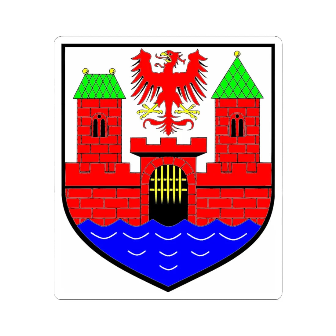 Wappen Arneburg (Germany) (Coat of Arms) STICKER Vinyl Kiss-Cut Decal 6 Inch White - The Sticker Space
