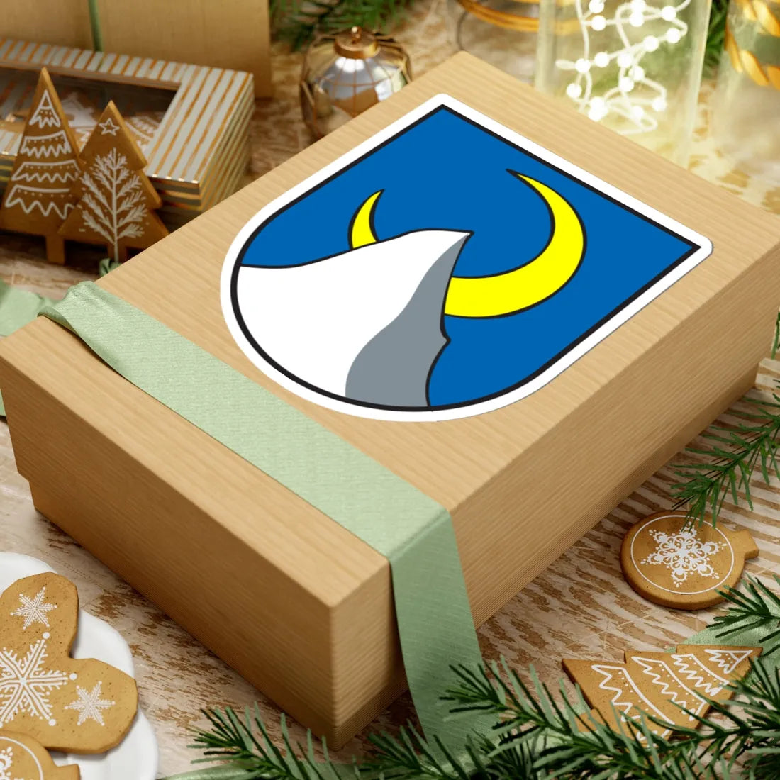 Wappen Au Kanton St. Gallen (Switzerland) (Coat of Arms) STICKER Vinyl Kiss-Cut Decal - The Sticker Space