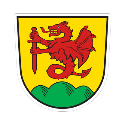 Wappen Auerbach Landkreis Deggendorf (Germany) (Coat of Arms) STICKER Vinyl Kiss-Cut Decal 4 Inch White - The Sticker Space