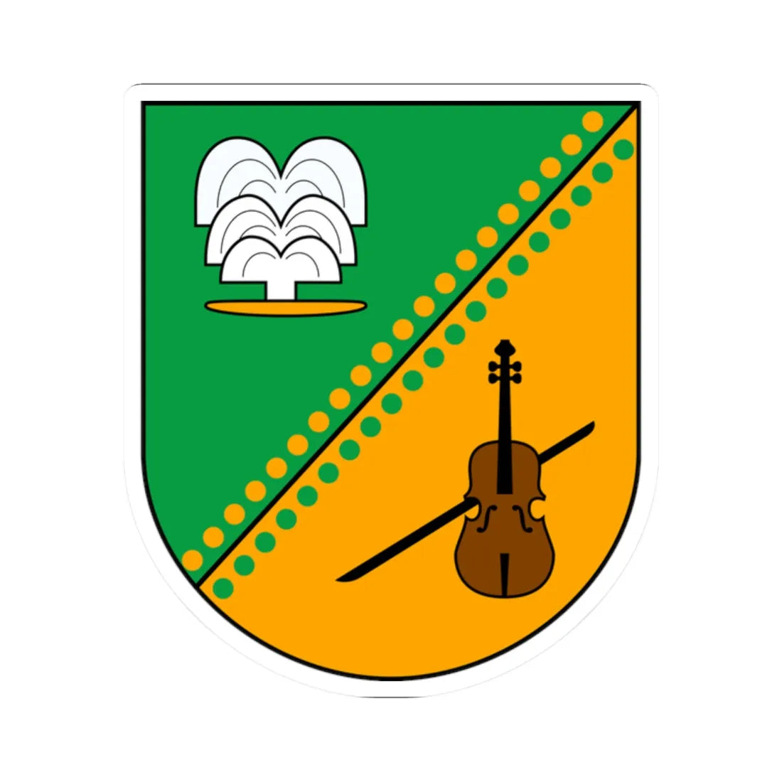 Wappen Bad Brambach (Germany) (Coat of Arms) STICKER Vinyl Kiss-Cut Decal 2 Inch White - The Sticker Space