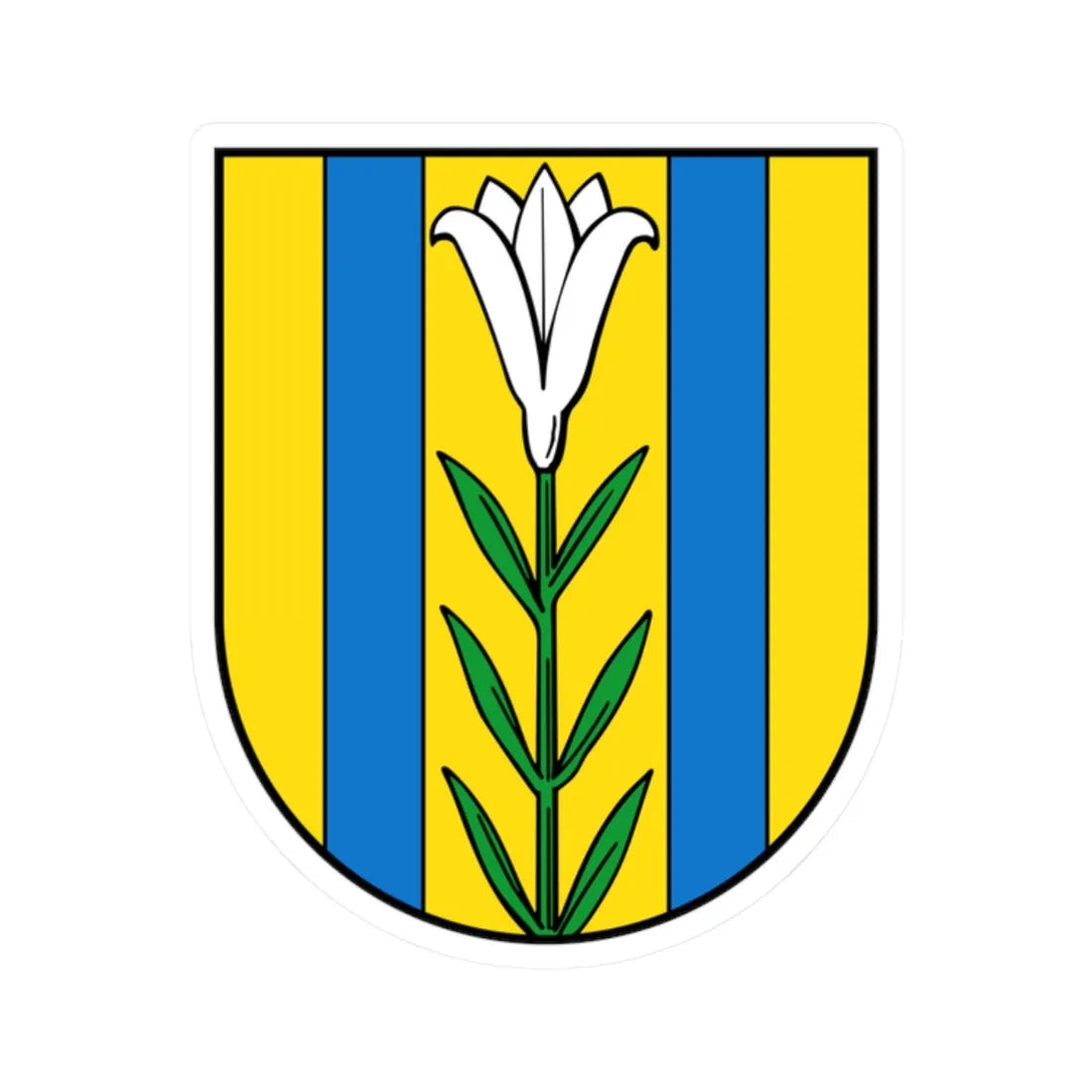 Wappen Bad Dueben (Germany) (Coat of Arms) STICKER Vinyl Kiss-Cut Decal 2 Inch White - The Sticker Space