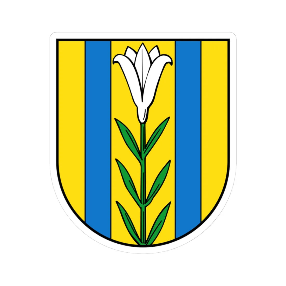 Wappen Bad Dueben (Germany) (Coat of Arms) STICKER Vinyl Kiss-Cut Decal 3 Inch White - The Sticker Space