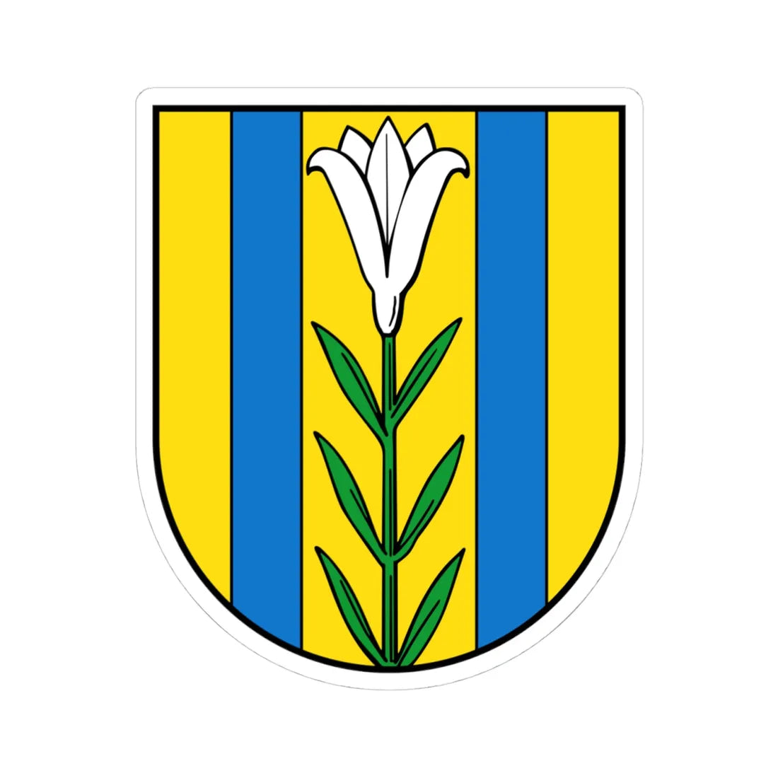 Wappen Bad Dueben (Germany) (Coat of Arms) STICKER Vinyl Kiss-Cut Decal 4 Inch White - The Sticker Space