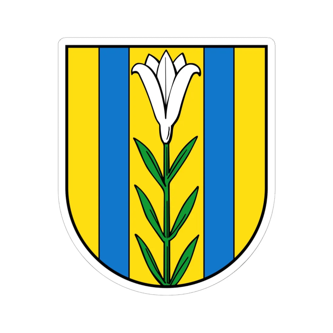 Wappen Bad Dueben (Germany) (Coat of Arms) STICKER Vinyl Kiss-Cut Decal 6 Inch White - The Sticker Space