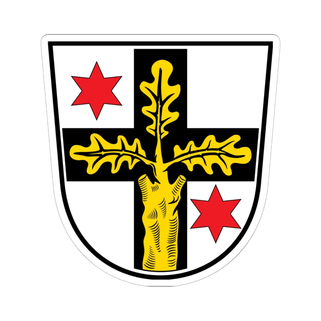 Wappen Bad Koenig (Germany) (Coat of Arms) STICKER Vinyl Kiss-Cut Decal 6 Inch White - The Sticker Space