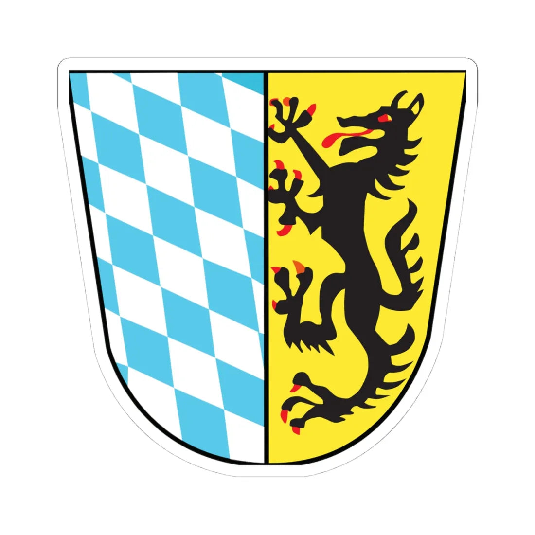 Wappen Bad Reichenhall (Germany) (Coat of Arms) STICKER Vinyl Kiss-Cut Decal 4 Inch White - The Sticker Space