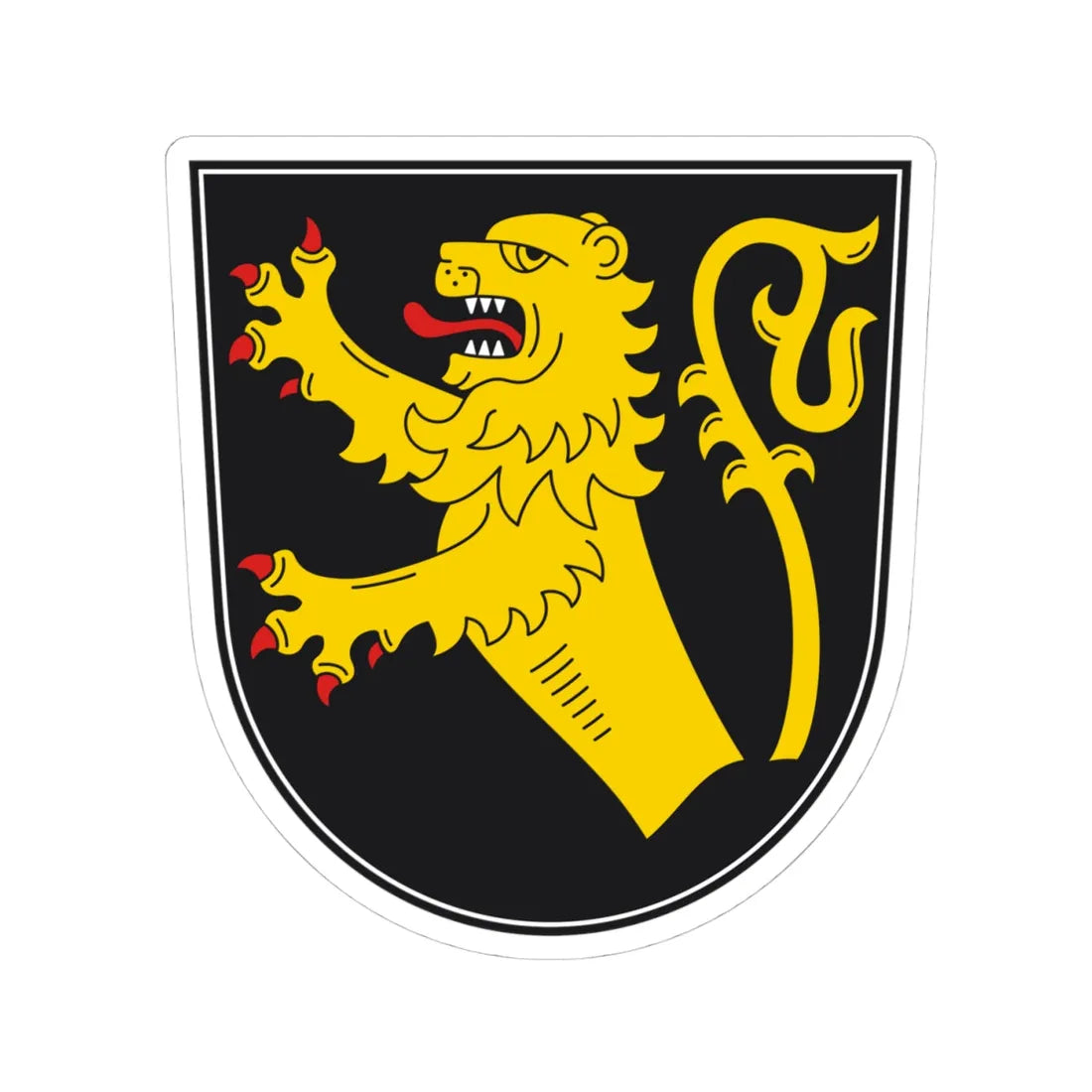 Wappen Bad Toelz (Germany) (Coat of Arms) STICKER Vinyl Kiss-Cut Decal 4 Inch White - The Sticker Space