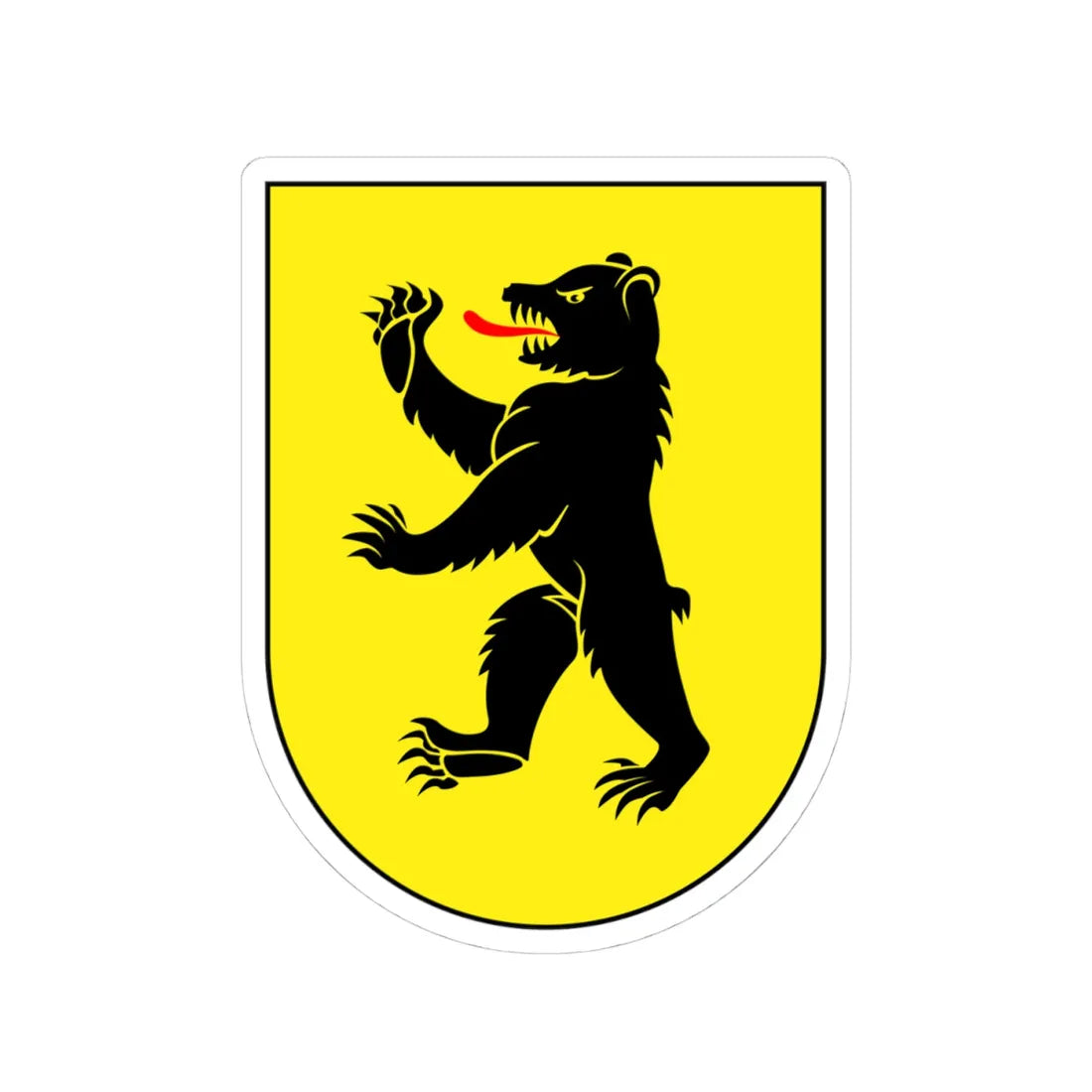 Wappen-baeretswil coat of arms baeretswil Switzerland (Switzerland) (Coat of Arms) STICKER Vinyl Kiss-Cut Decal 4 Inch White - The Sticker Space