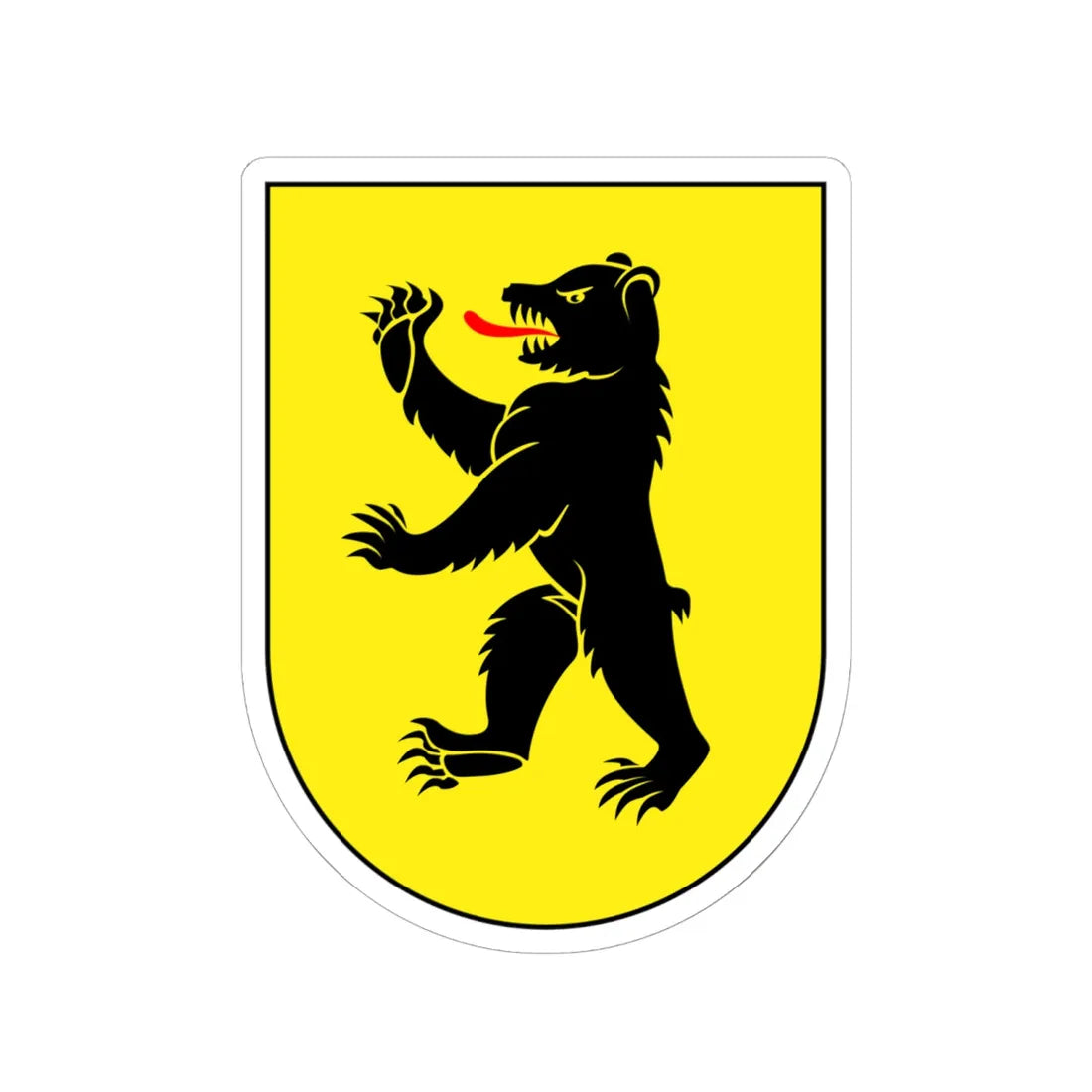 Wappen-baeretswil coat of arms baeretswil Switzerland (Switzerland) (Coat of Arms) STICKER Vinyl Kiss-Cut Decal 6 Inch White - The Sticker Space
