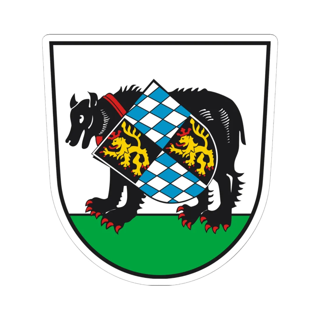 Wappen Baernau (Germany) (Coat of Arms) STICKER Vinyl Kiss-Cut Decal 6 Inch White - The Sticker Space