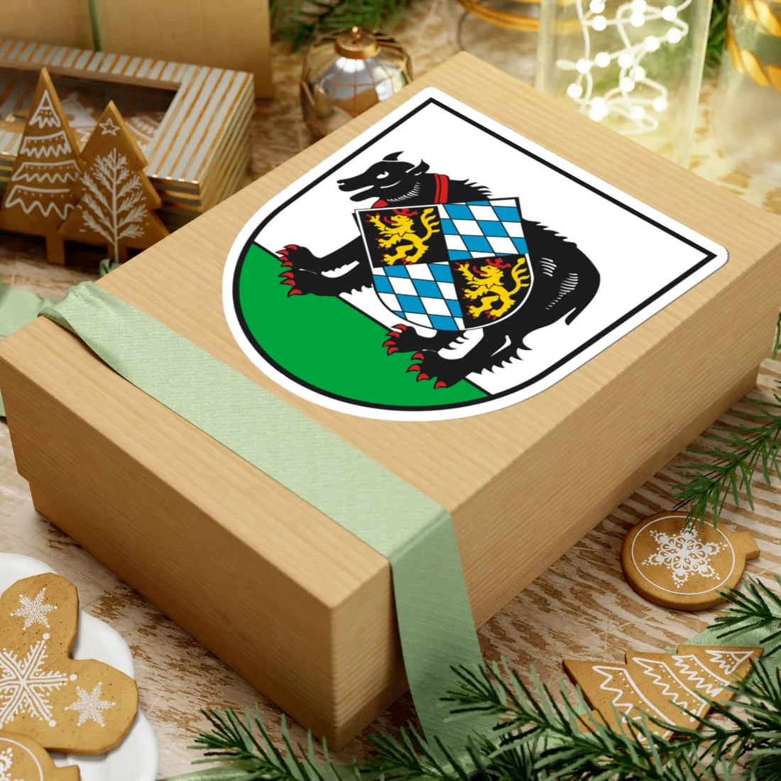 Wappen Baernau (Germany) (Coat of Arms) STICKER Vinyl Kiss-Cut Decal - The Sticker Space