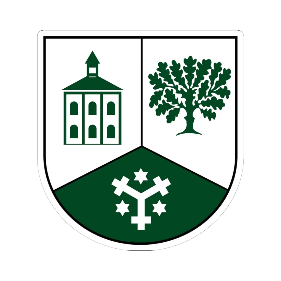 Wappen Bannewitz (Germany) (Coat of Arms) STICKER Vinyl Kiss-Cut Decal 4 Inch White - The Sticker Space