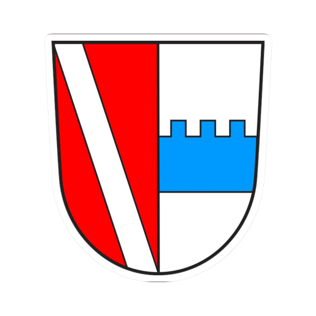 Wappen Barbing (Germany) (Coat of Arms) STICKER Vinyl Kiss-Cut Decal 2 Inch White - The Sticker Space