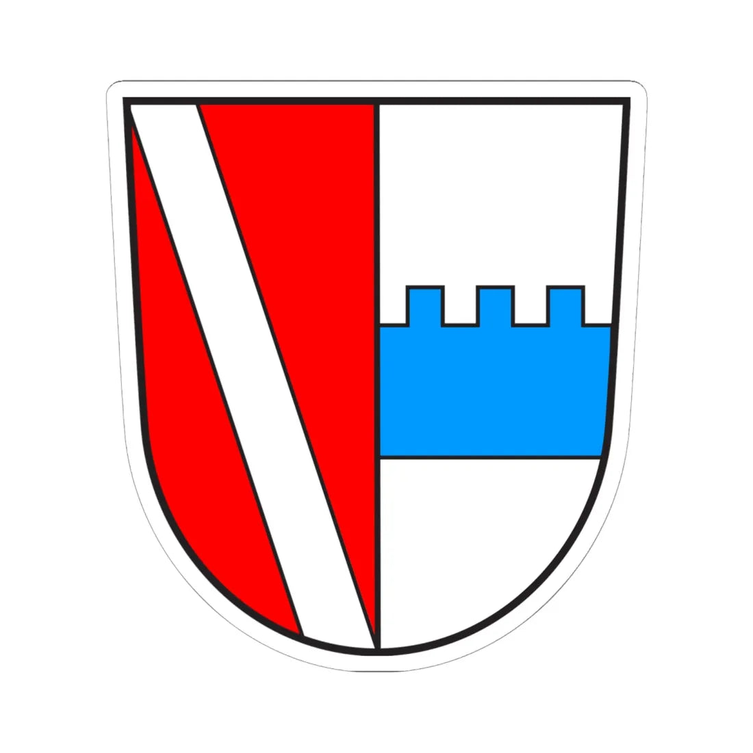 Wappen Barbing (Germany) (Coat of Arms) STICKER Vinyl Kiss-Cut Decal 6 Inch White - The Sticker Space