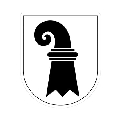 Wappen Basel-Stadt matt (Switzerland) (Coat of Arms) STICKER Vinyl Kiss-Cut Decal 3 Inch White - The Sticker Space