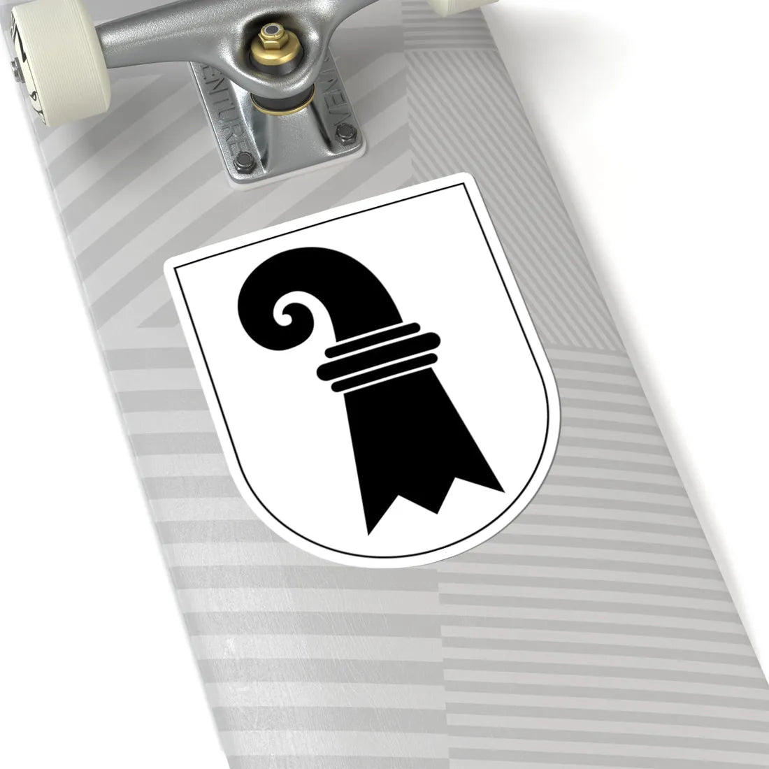 Wappen Basel-Stadt matt (Switzerland) (Coat of Arms) STICKER Vinyl Kiss-Cut Decal - The Sticker Space