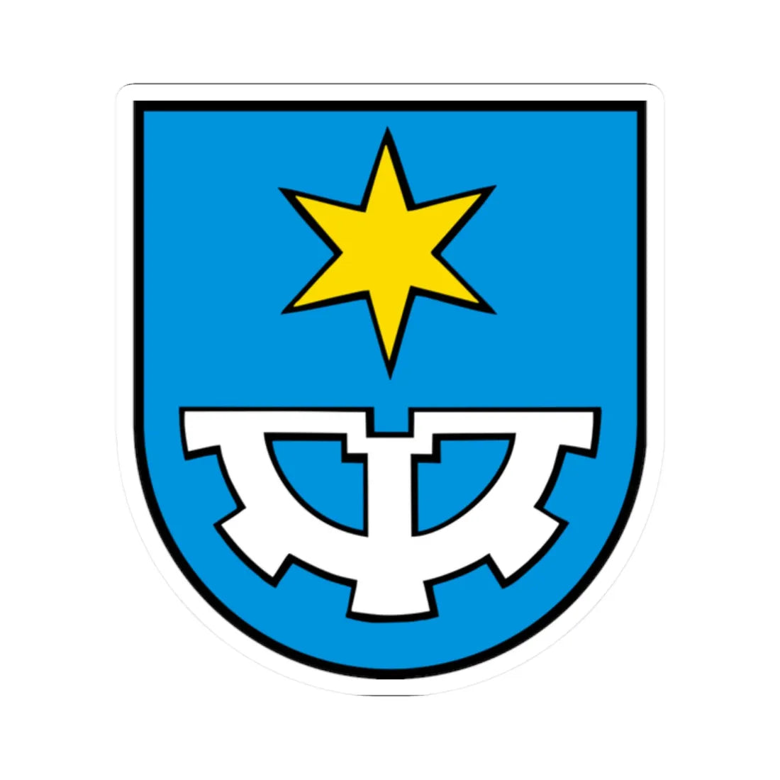 Wappen Böbikon (Switzerland) (Coat of Arms) STICKER Vinyl Kiss-Cut Decal 2 Inch White - The Sticker Space