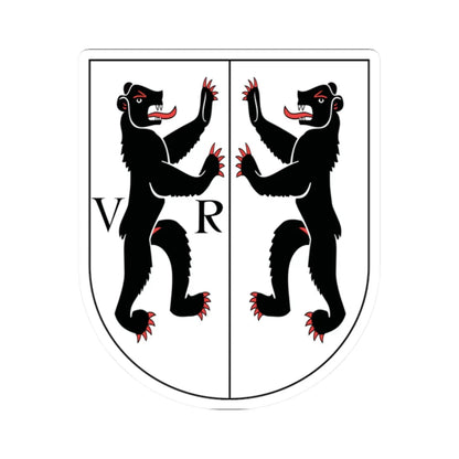 Wappen beider Appenzell 1948 (Switzerland) (Coat of Arms) STICKER Vinyl Kiss-Cut Decal 2 Inch White - The Sticker Space