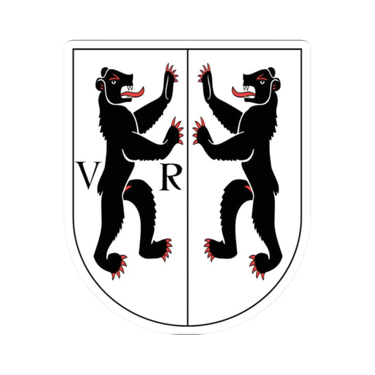 Wappen beider Appenzell 1948 (Switzerland) (Coat of Arms) STICKER Vinyl Kiss-Cut Decal 2 Inch White - The Sticker Space