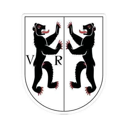 Wappen beider Appenzell 1948 (Switzerland) (Coat of Arms) STICKER Vinyl Kiss-Cut Decal 3 Inch White - The Sticker Space