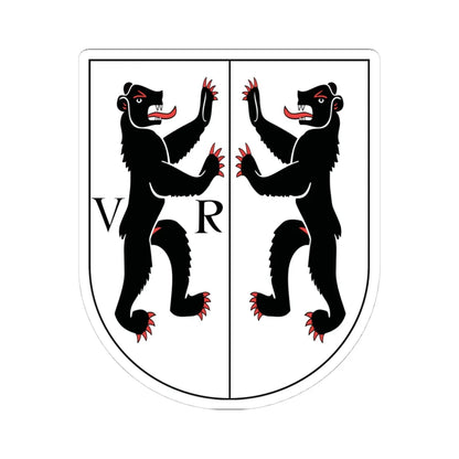 Wappen beider Appenzell 1948 (Switzerland) (Coat of Arms) STICKER Vinyl Kiss-Cut Decal 4 Inch White - The Sticker Space