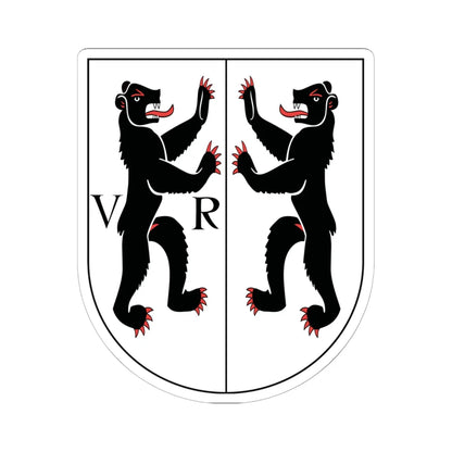 Wappen beider Appenzell 1948 (Switzerland) (Coat of Arms) STICKER Vinyl Kiss-Cut Decal 6 Inch White - The Sticker Space