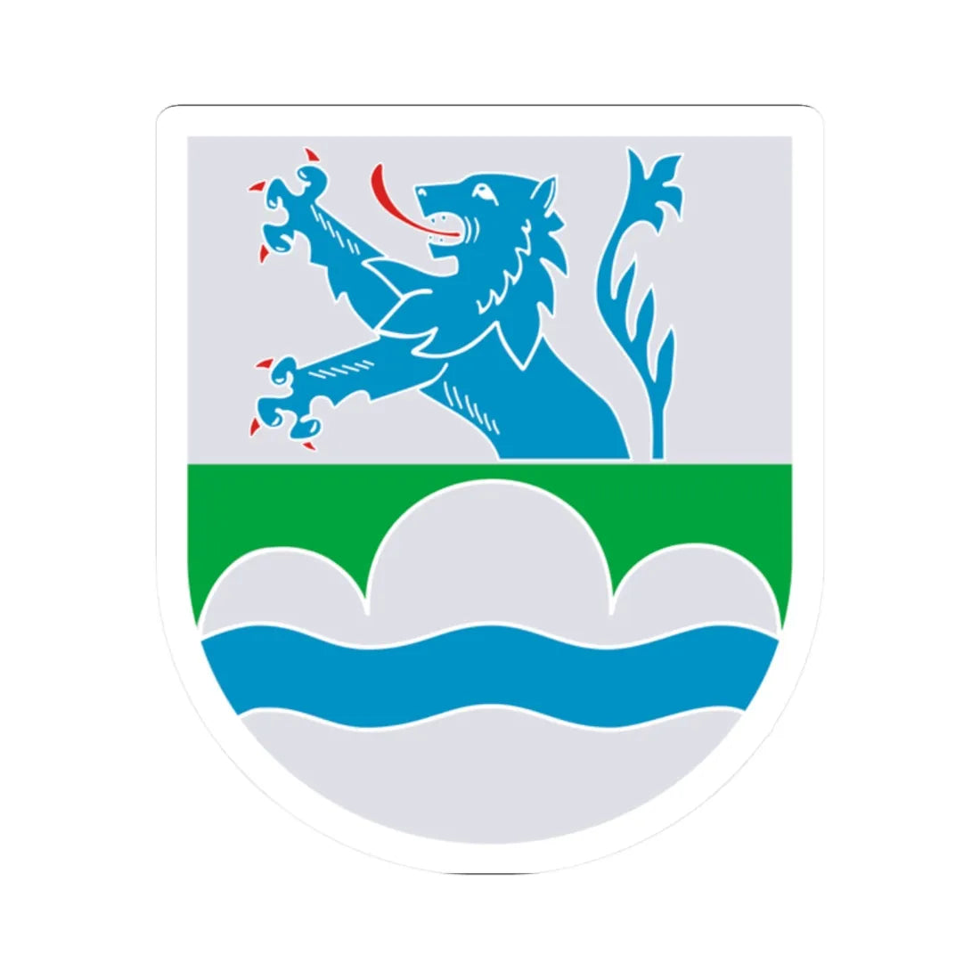 Wappen Berglangenbach (Germany) (Coat of Arms) STICKER Vinyl Kiss-Cut Decal 2 Inch White - The Sticker Space