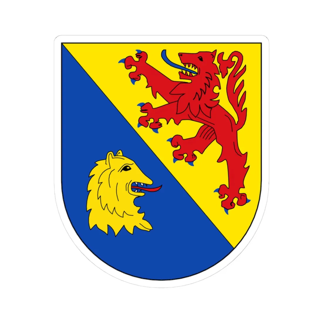 Wappen Berschweiler bei Kirn (Germany) (Coat of Arms) STICKER Vinyl Kiss-Cut Decal 3 Inch White - The Sticker Space