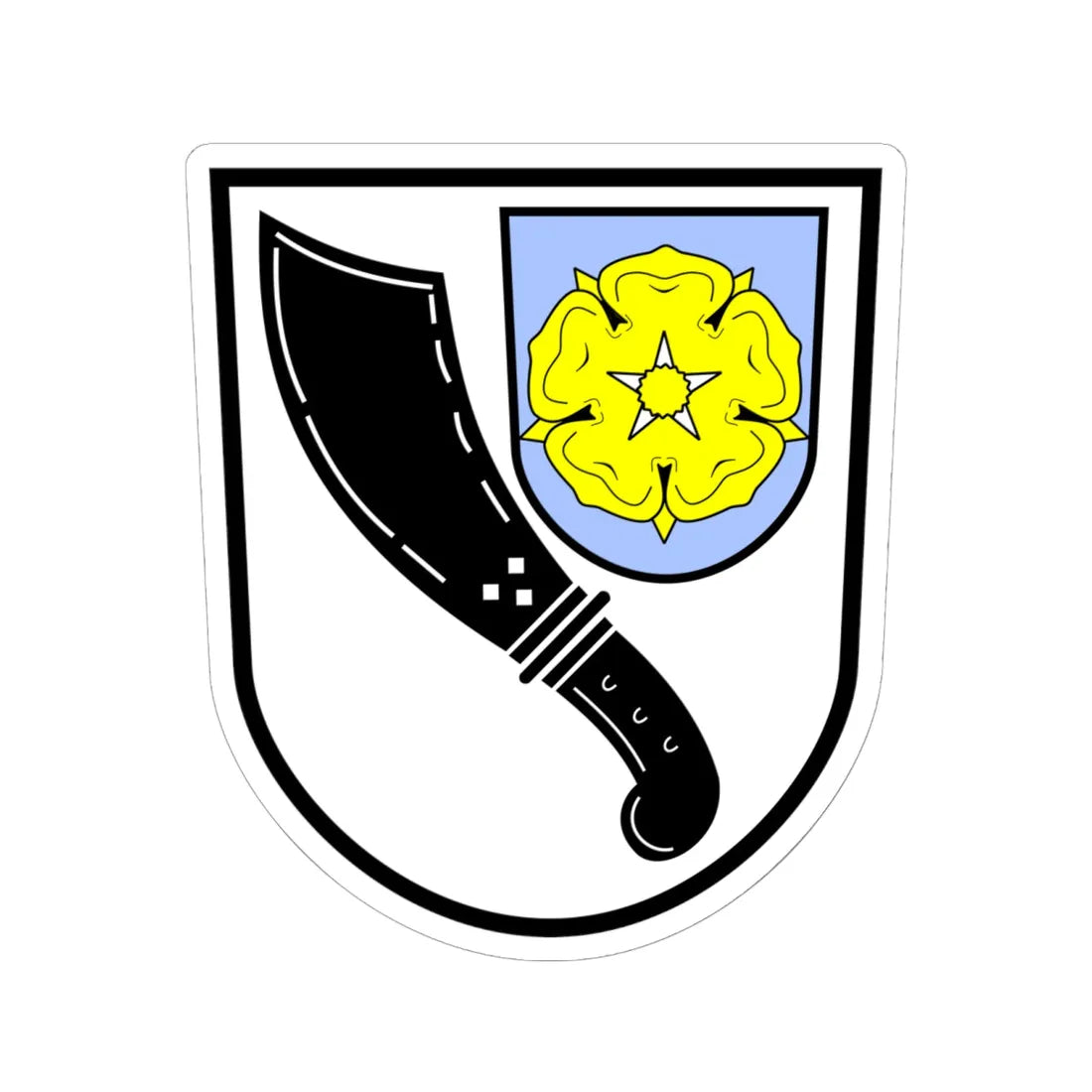 Wappen Bindlach (Germany) (Coat of Arms) STICKER Vinyl Kiss-Cut Decal 6 Inch White - The Sticker Space