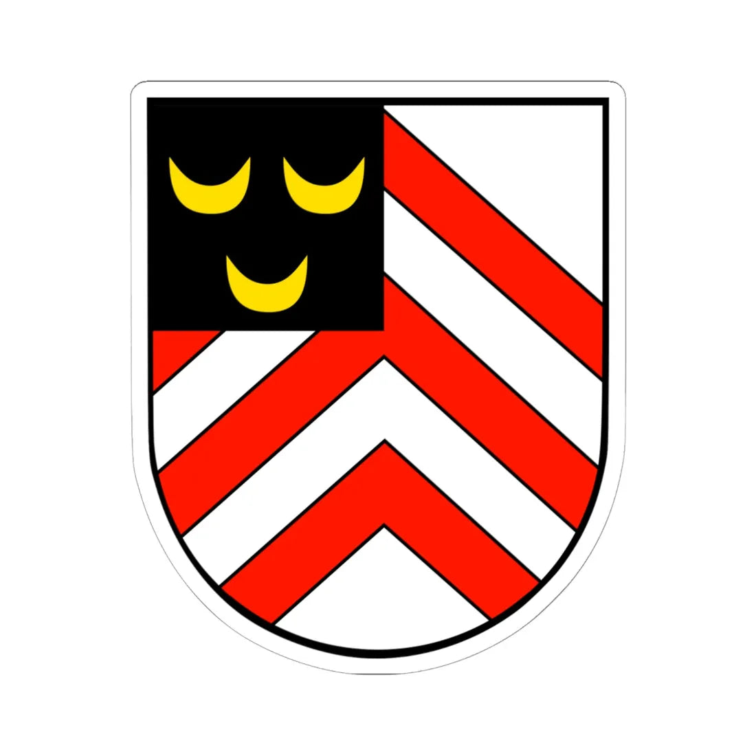 Wappen Bliesmengen-Bolchen (Germany) (Coat of Arms) STICKER Vinyl Kiss-Cut Decal 6 Inch White - The Sticker Space