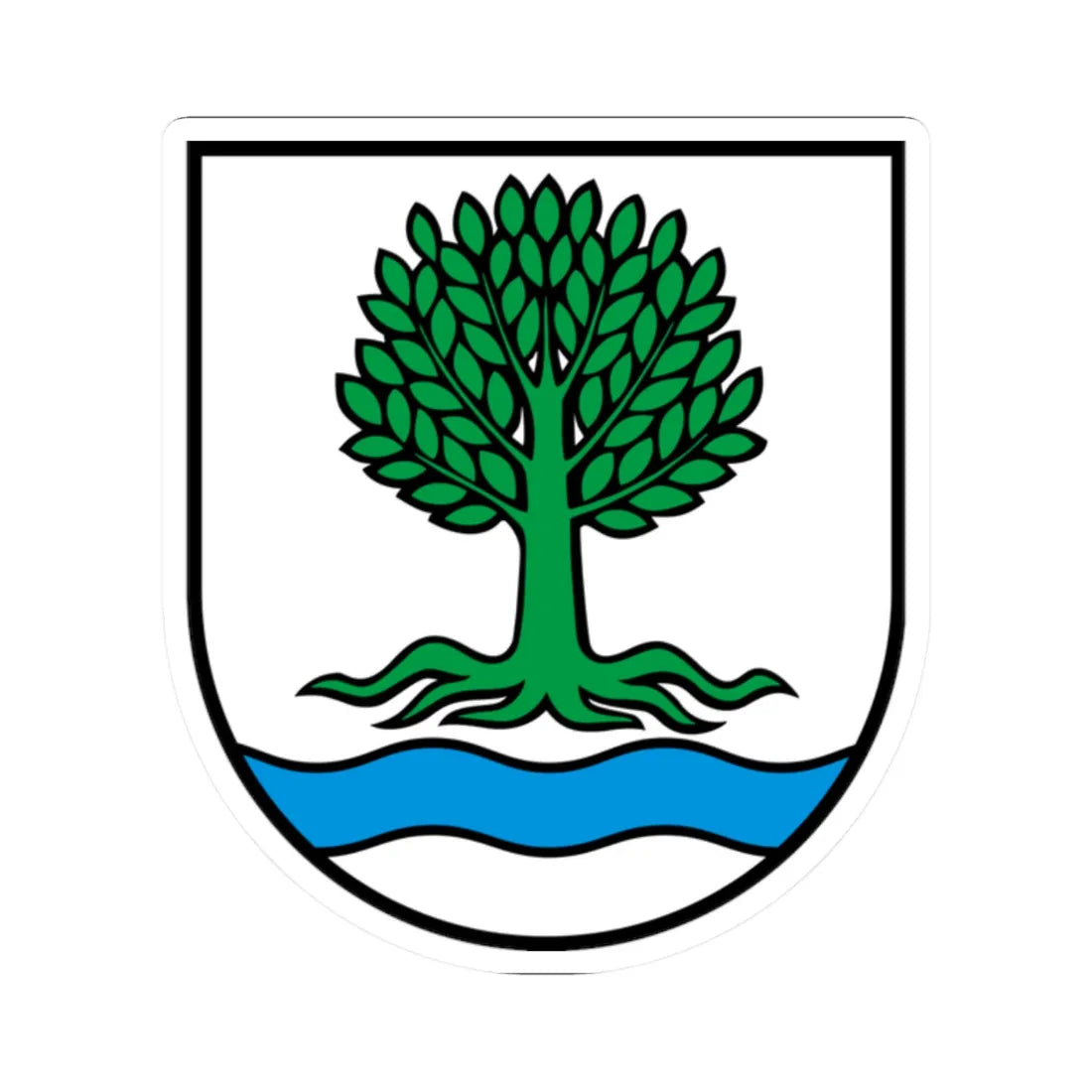 Wappen Bünzen AG (Switzerland) (Coat of Arms) STICKER Vinyl Kiss-Cut Decal 2 Inch White - The Sticker Space