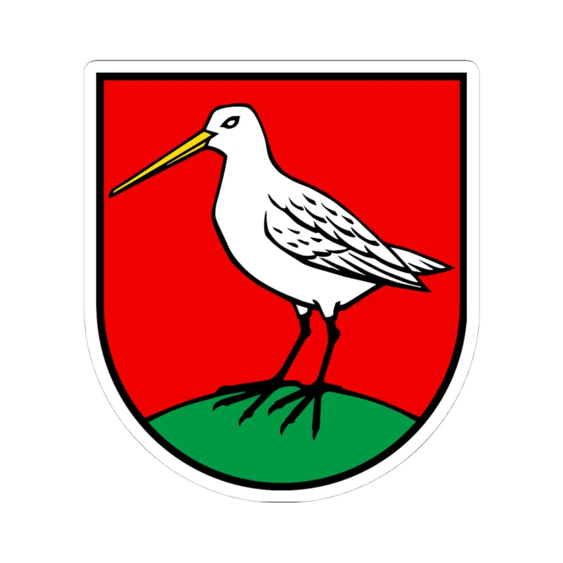 Wappen Boniswil (Switzerland) (Coat of Arms) STICKER Vinyl Kiss-Cut Decal 4 Inch White - The Sticker Space